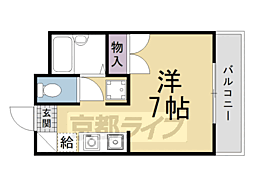 ラトゥール石龍 1Kの間取図画像