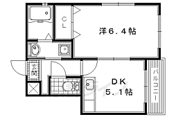 ピコット5 1DKの間取図画像