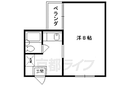 アメニティー桃山 1Kの間取図画像