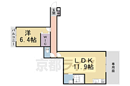 桃山HATCH 1LDKの間取図画像