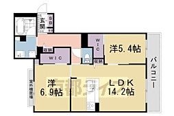 シャーメゾン・ラ・グランシェール 2LDKの間取図画像