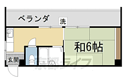 田渕マンション 1Kの間取図画像
