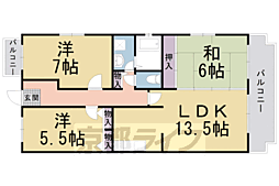 ベルコリーヌソシア 3LDKの間取図画像