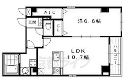 ハイダウェイ下古城 1LDKの間取図画像