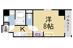 アドバンス京都デタンデュ 1Kの間取図画像