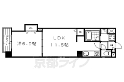 イール御池 1LDKの間取図画像