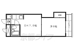 Crest 1DKの間取図画像