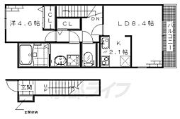 シャルメーヌ城南 1LDKの間取図画像