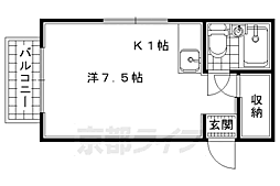 和田ハイツ 1Kの間取図画像