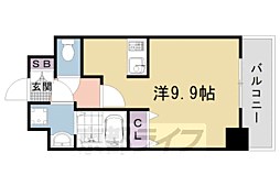 ライジングコート京都西院フロンティア2 ワンルームの間取図画像