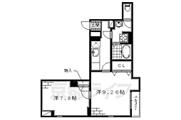 パレス龍大 2Kの間取図画像