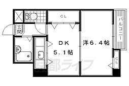 ルサンティエ 1DKの間取図画像