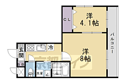 Vivace丹波橋 2Kの間取図画像