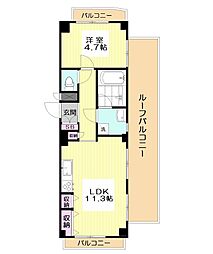 ライオンズマンション都立家政 1LDKの間取図画像