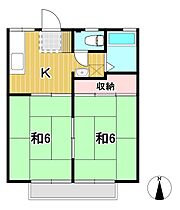 広洋ハイツ 201 ｜ 茨城県日立市諏訪町１丁目（賃貸アパート2K・2階・34.78㎡） その2