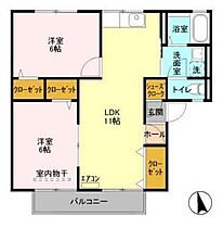 サンセールハイツA 103 ｜ 茨城県日立市十王町友部（賃貸アパート2LDK・1階・53.00㎡） その2