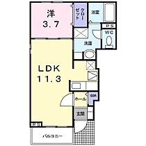 サニーヒルズ　ガーデンIII 101 ｜ 茨城県日立市小木津町４丁目（賃貸アパート1LDK・1階・37.13㎡） その2