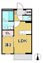 フォンティーヌ 203 ｜ 茨城県日立市水木町２丁目（賃貸アパート1LDK・2階・34.29㎡） その2