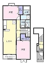 プレジ－ル　A 201 ｜ 茨城県那珂郡東海村大字石神外宿（賃貸アパート2LDK・2階・57.02㎡） その2