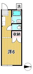 コーポいづみ 1Kの間取図画像