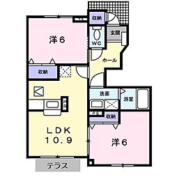 スプレンダーB 2LDKの間取図画像