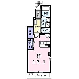 ソシアB ワンルームの間取図画像
