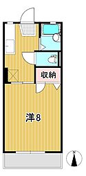 ラフォーレなぎさ 1Kの間取図画像