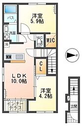 クリアライズ(Clearise) 2LDKの間取図画像