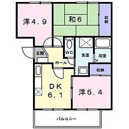 グレースフル 3DKの間取図画像