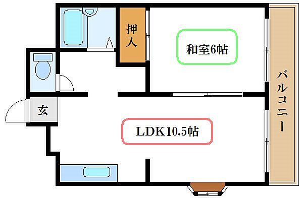 東京都江戸川区松江７丁目(賃貸マンション1LDK・3階・32.40㎡)の写真 その2