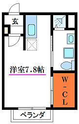 クレール5 ワンルームの間取図画像