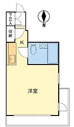 サントピアマンション ワンルームの間取図画像
