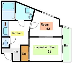 クレストパレス 2Kの間取図画像