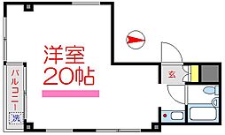 牧ビル ワンルームの間取図画像