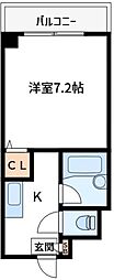ベルパレス 1Kの間取図画像
