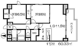 CasadelFiore 2LDKの間取図画像