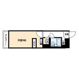 JR常磐線 亀有駅 徒歩5分の賃貸マンション 3階ワンルームの間取り