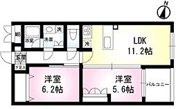メゾンブラン 1SLDKの間取図画像