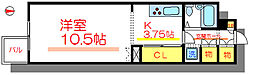 ブルックス東日暮里 1Kの間取図画像