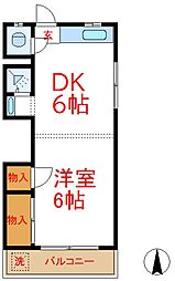 武井マンション 1DKの間取図画像