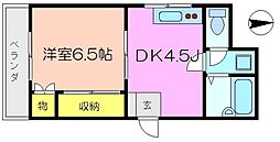 小泉ビル 1DKの間取図画像