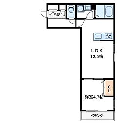 宮内サンハイツ本木3 1階/-