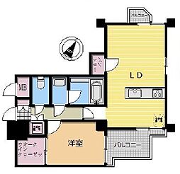 北千住ダイヤモンドマンション 1LDKの間取図画像