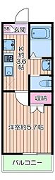 レガーロ・ソラーレ 1Kの間取図画像