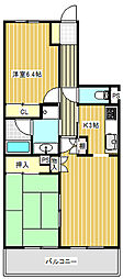 保谷ガーデンハウス 2LDKの間取図画像