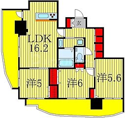 Brilliant View Central Park 9階3LDKの間取り