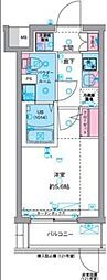 GENOVIA天王台 2階1Kの間取り