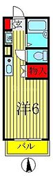 ラフィーヌ松ケ丘 1Kの間取図画像