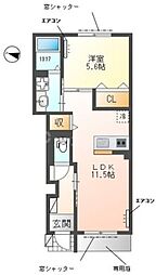 間取図画像 1LDK