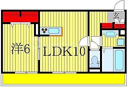 ティアラ2 1LDKの間取図画像